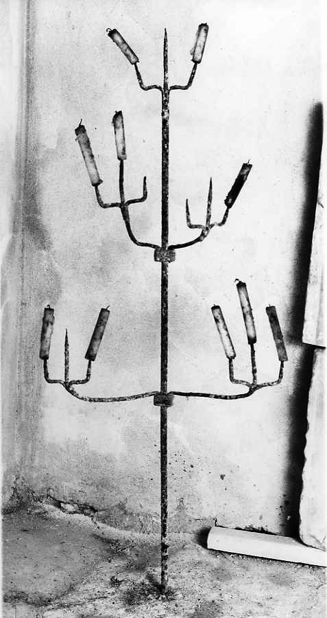 candeliere - bottega campana (prima metà sec. XX)