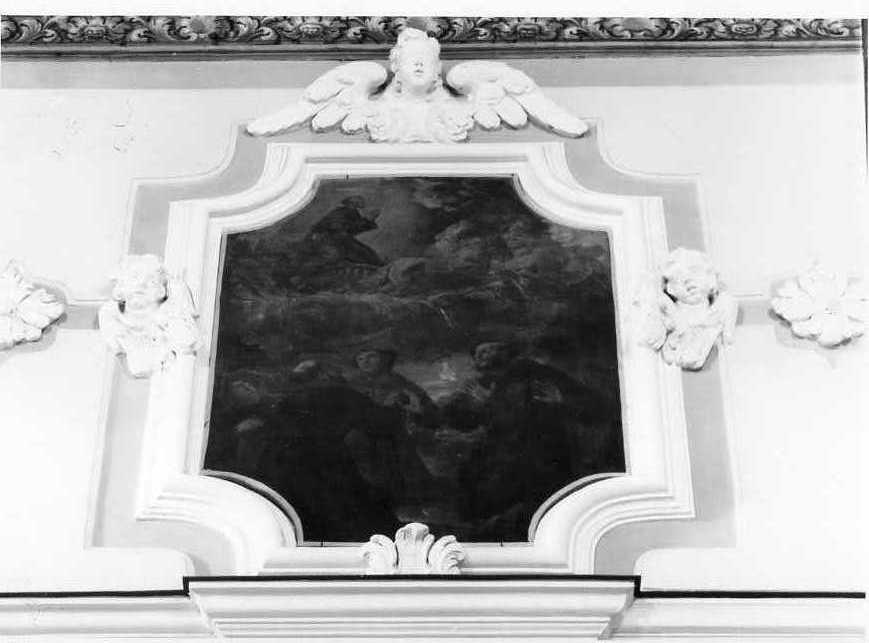 apparizione di San Francesco d'Assisi sul carro di fuoco (dipinto) - ambito napoletano (sec. XVIII)