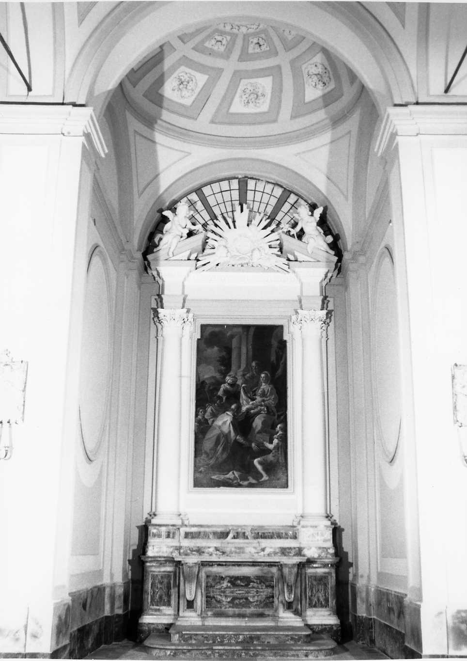 colomba dello Spirito Santo e due angeli (decorazione plastica) - bottega campana (sec. XVIII)