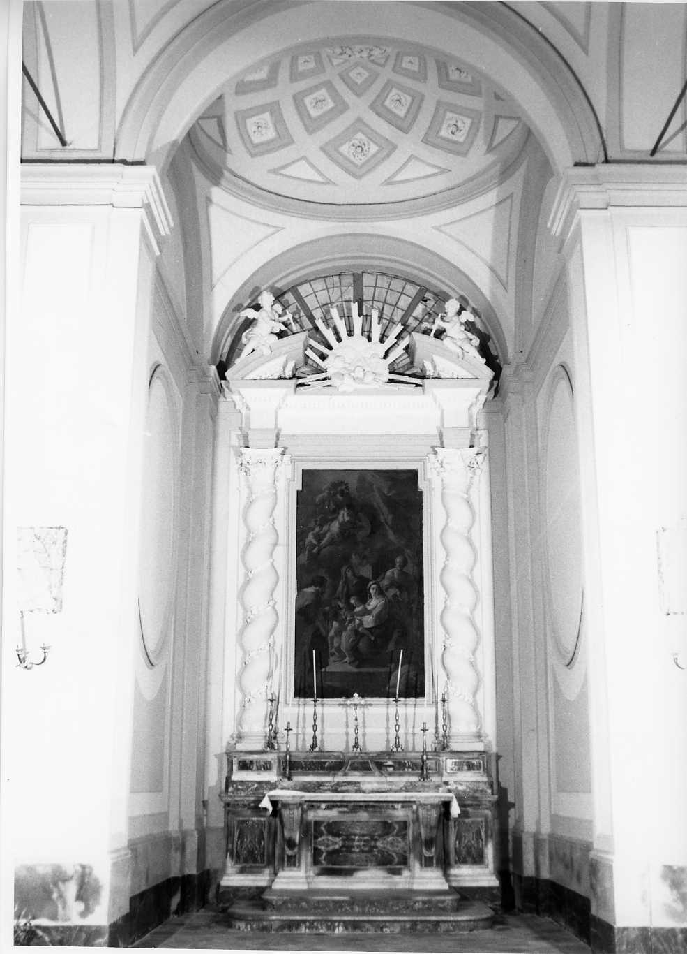 colomba dello Spirito Santo e due angeli (decorazione plastica) - bottega campana (sec. XVIII)