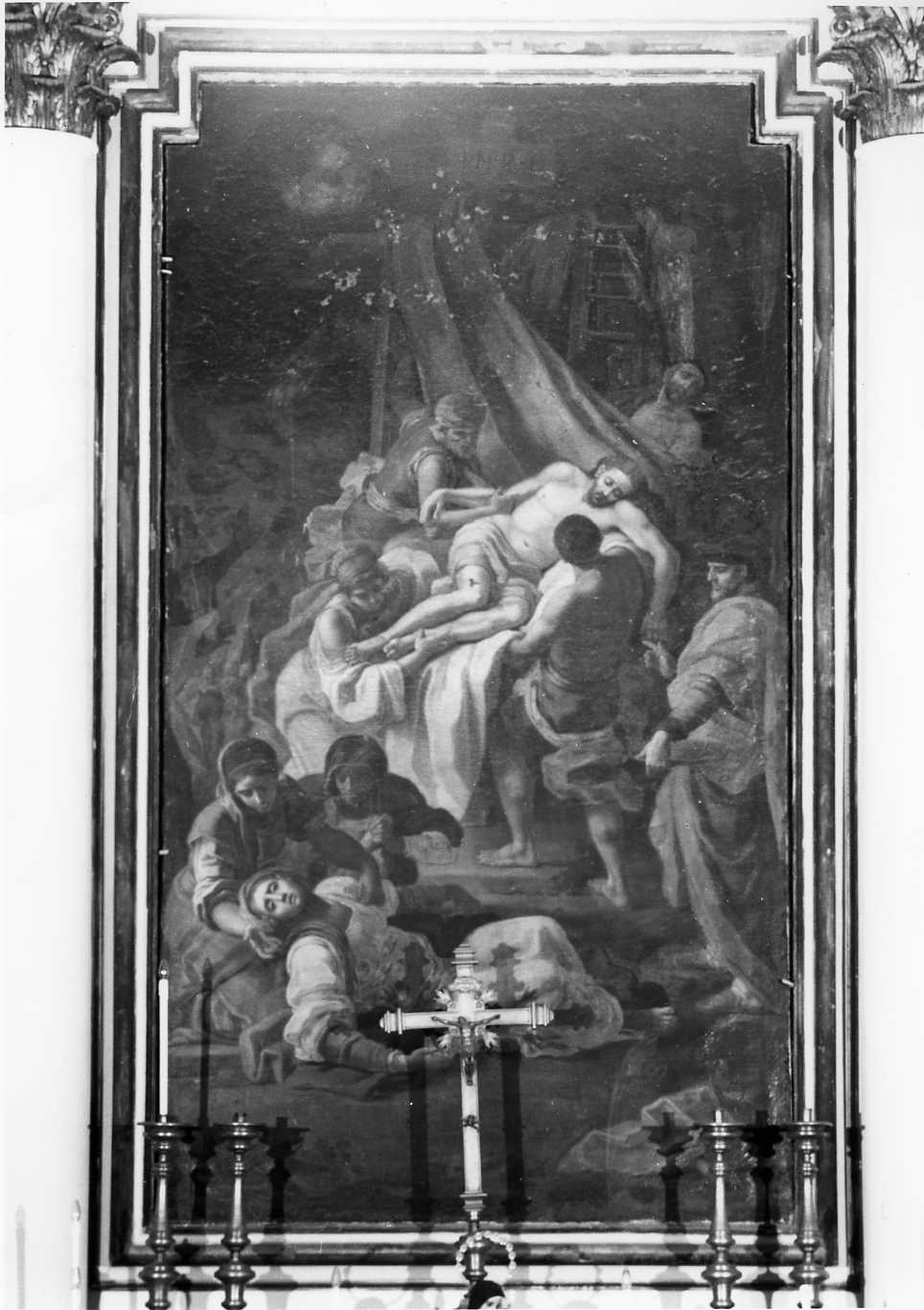 deposizione di Cristo dalla croce (dipinto) di Starace Franchis Gerolamo (sec. XVIII)
