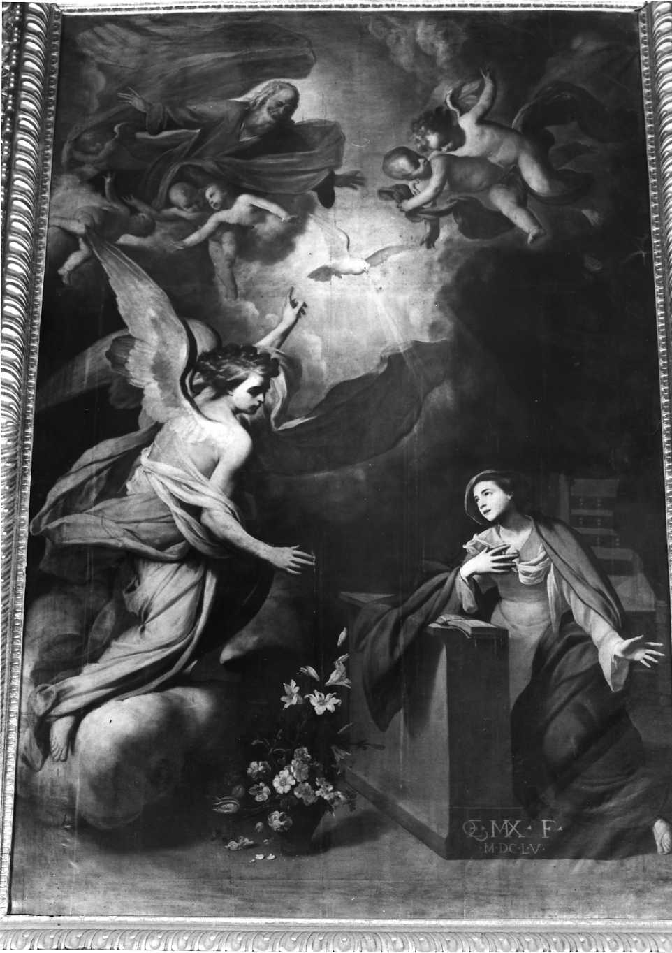 Annunciazione (dipinto) di Stanzione Massimo (sec. XVII)