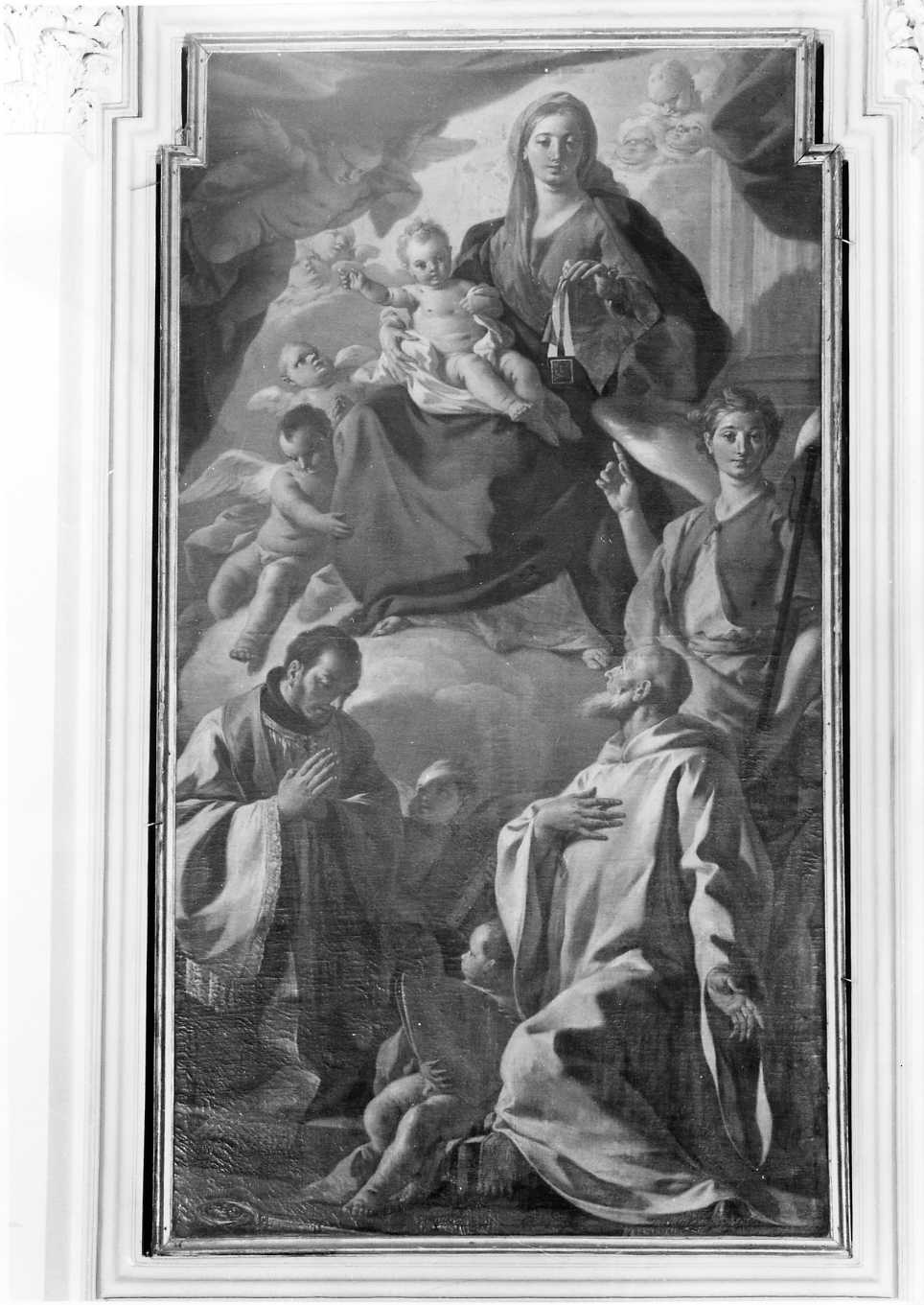 Madonna del Carmelo e santi (dipinto) di Narici Francesco (sec. XVIII)