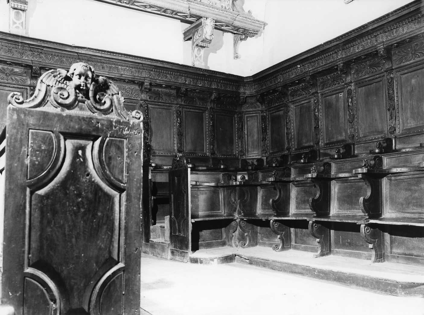 stalli del coro - bottega campana (sec. XVI)