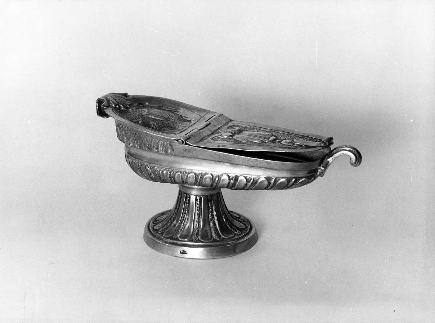 navicella portaincenso - a galeone - bottega campana (sec. XIX)