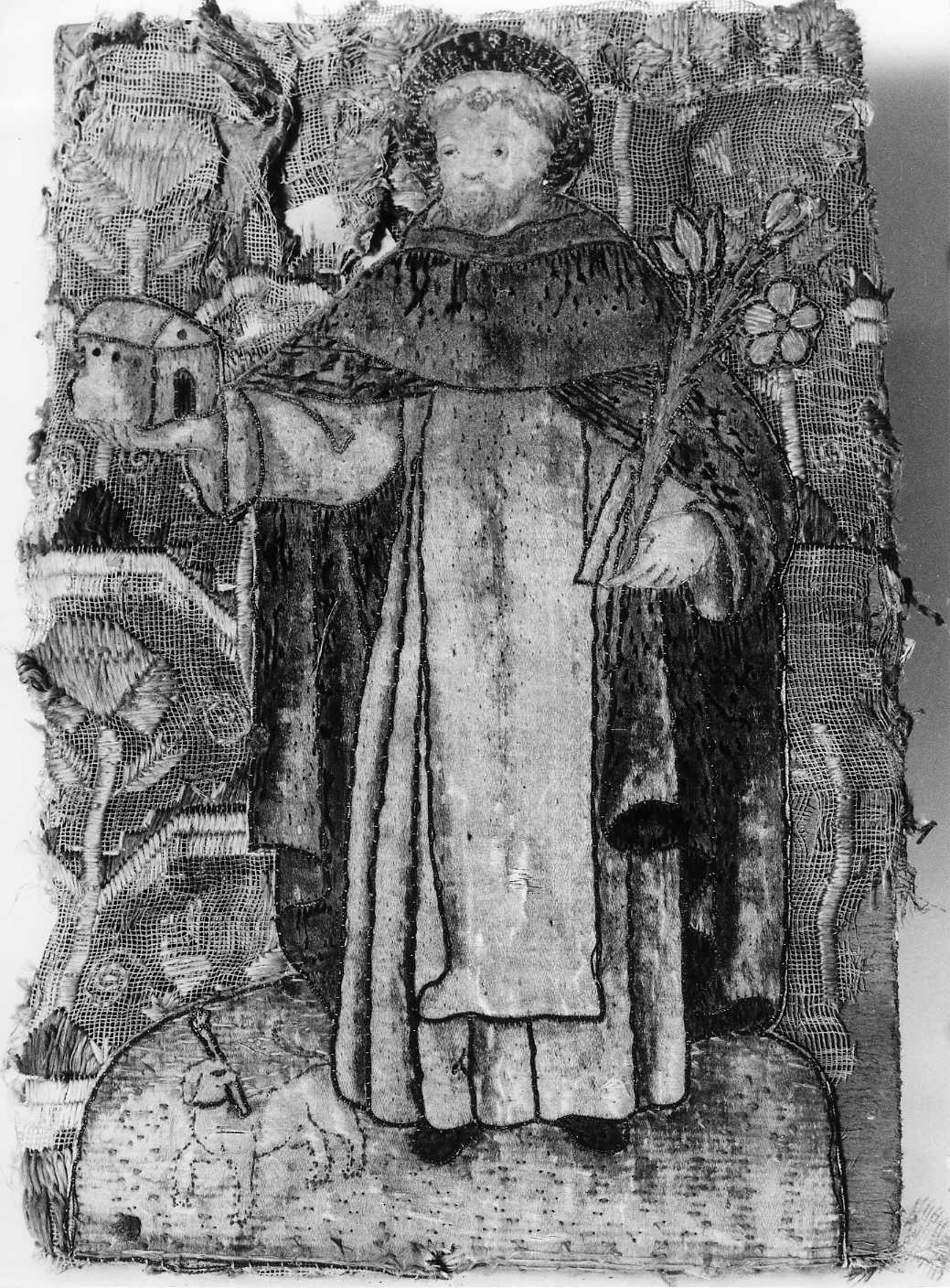 San Domenico (decorazione a ricamo) - manifattura campana (sec. XV)