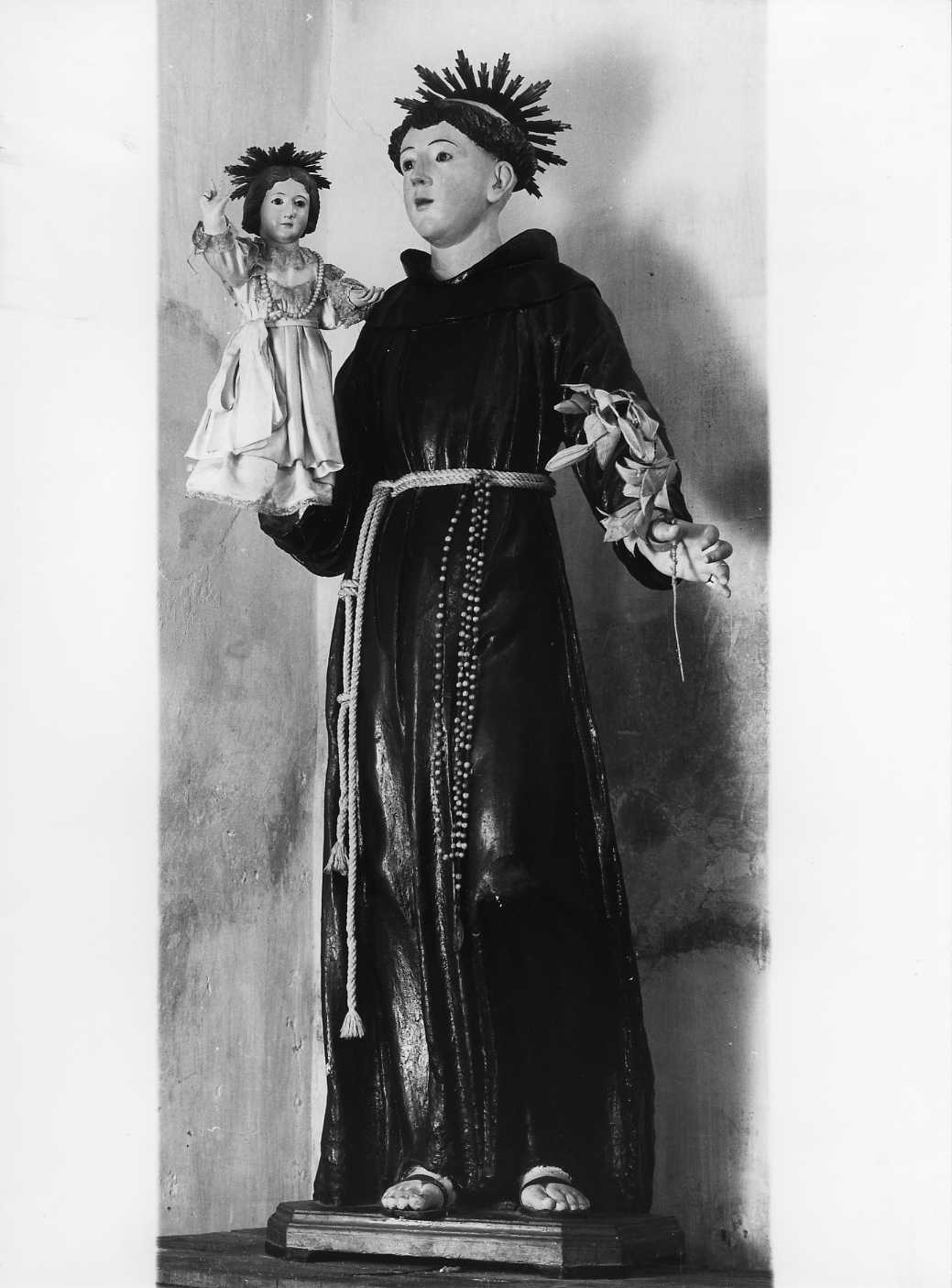 Sant'Antonio da Padova con il bambino (statua) - bottega campana (sec. XIX)