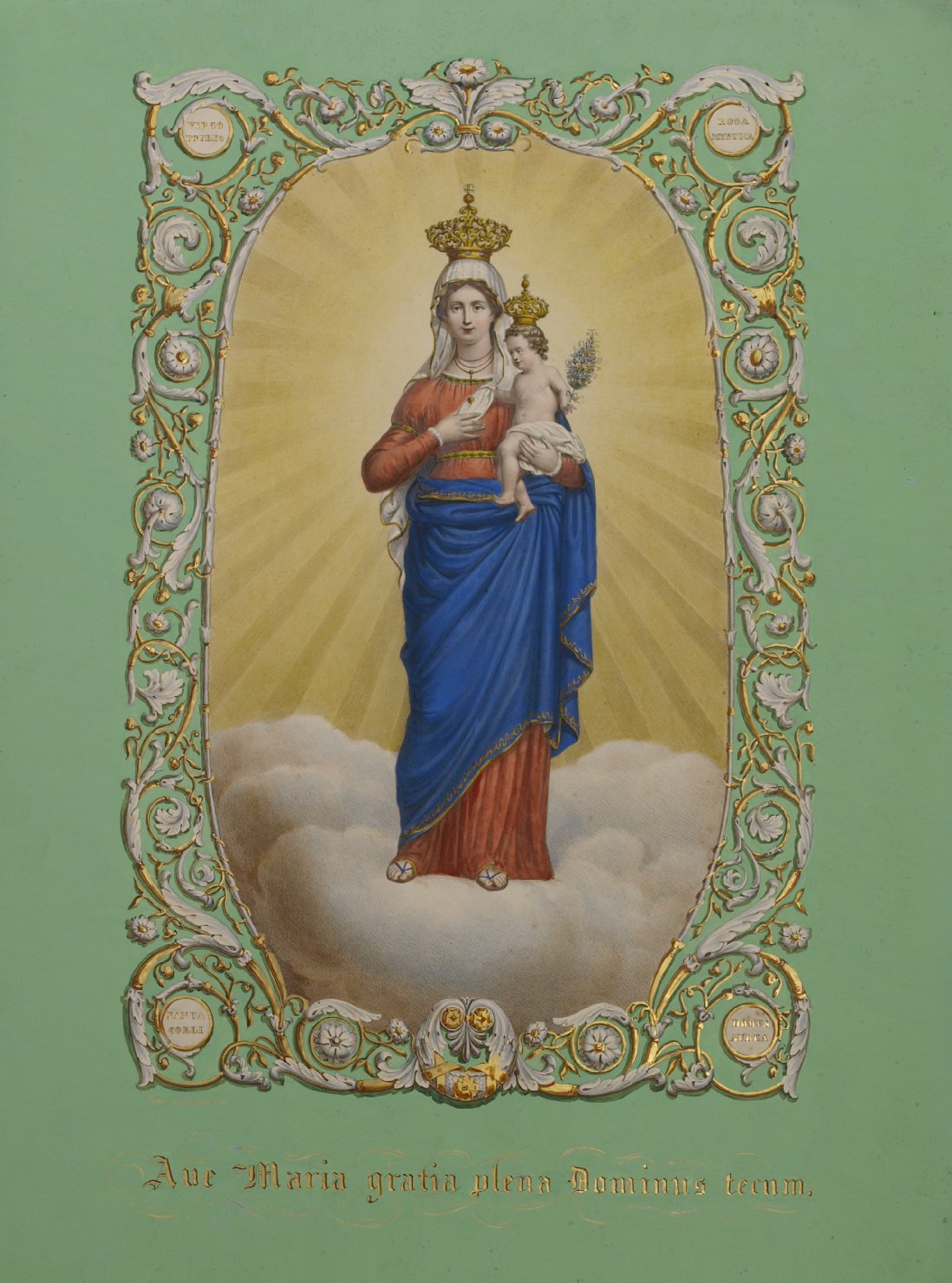 Madonna dell'A.G.P, Madonna (stampa a colori) di Cammano G (attribuito) (sec. XIX)