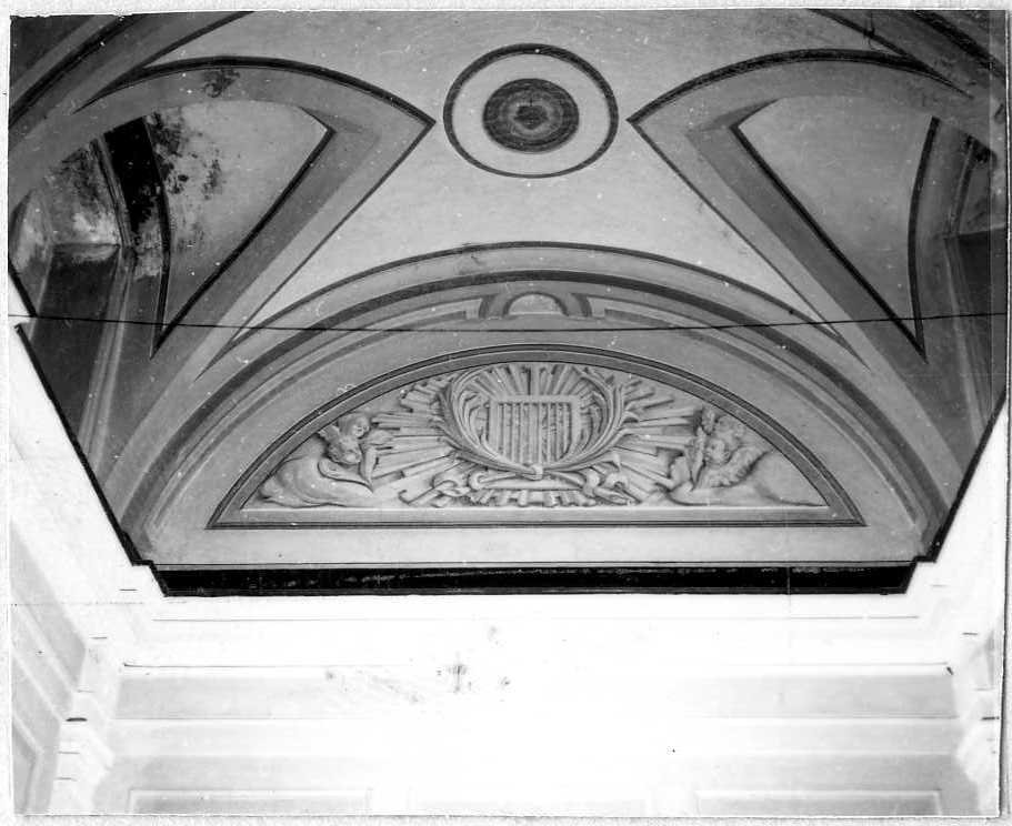 monogramma mariano (decorazione pittorica, complesso decorativo) - ambito campano (inizio sec. XIX)