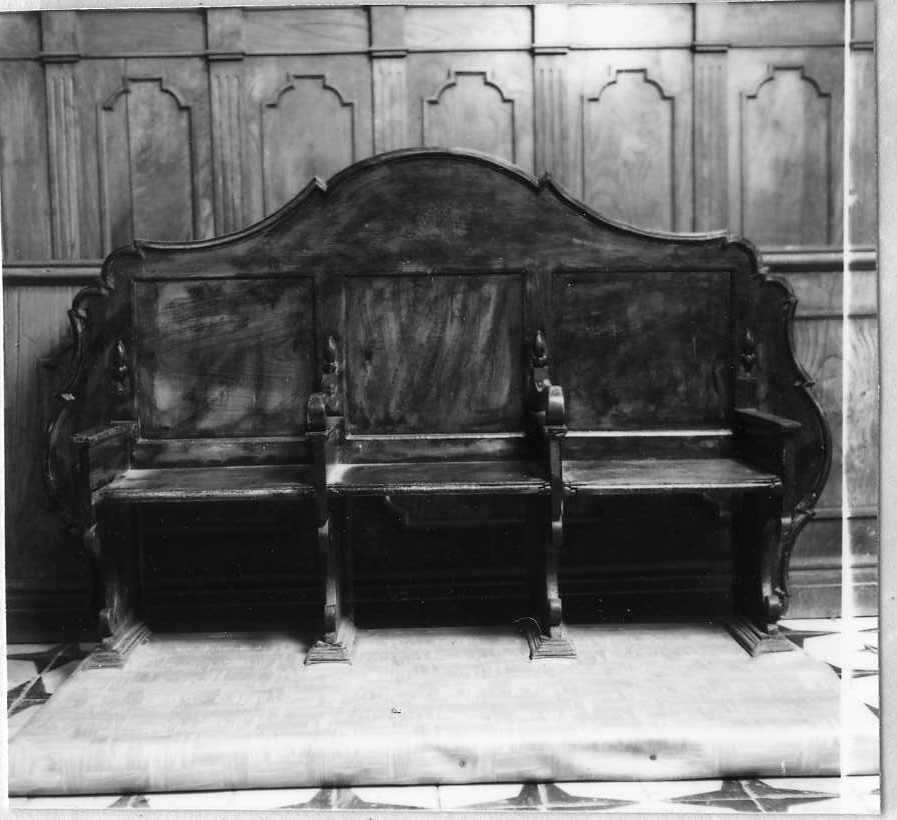 sedile di confraternita - bottega campana (fine sec. XVIII)