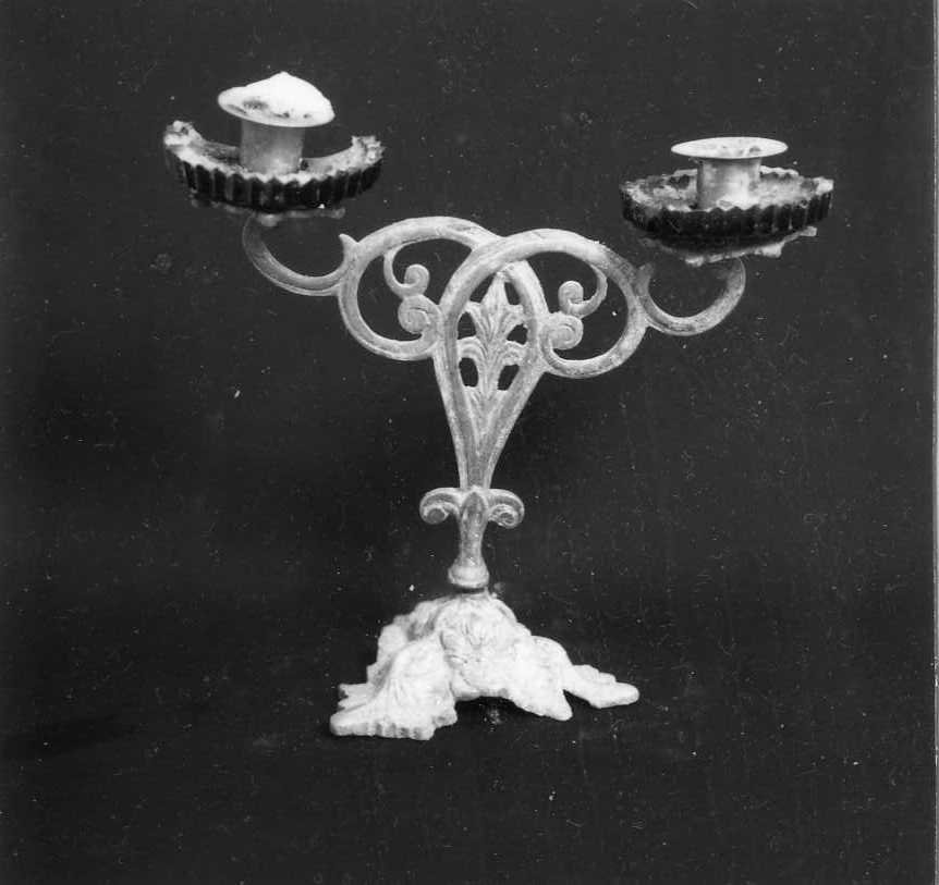 candeliere, serie - bottega campana (inizio sec. XX)