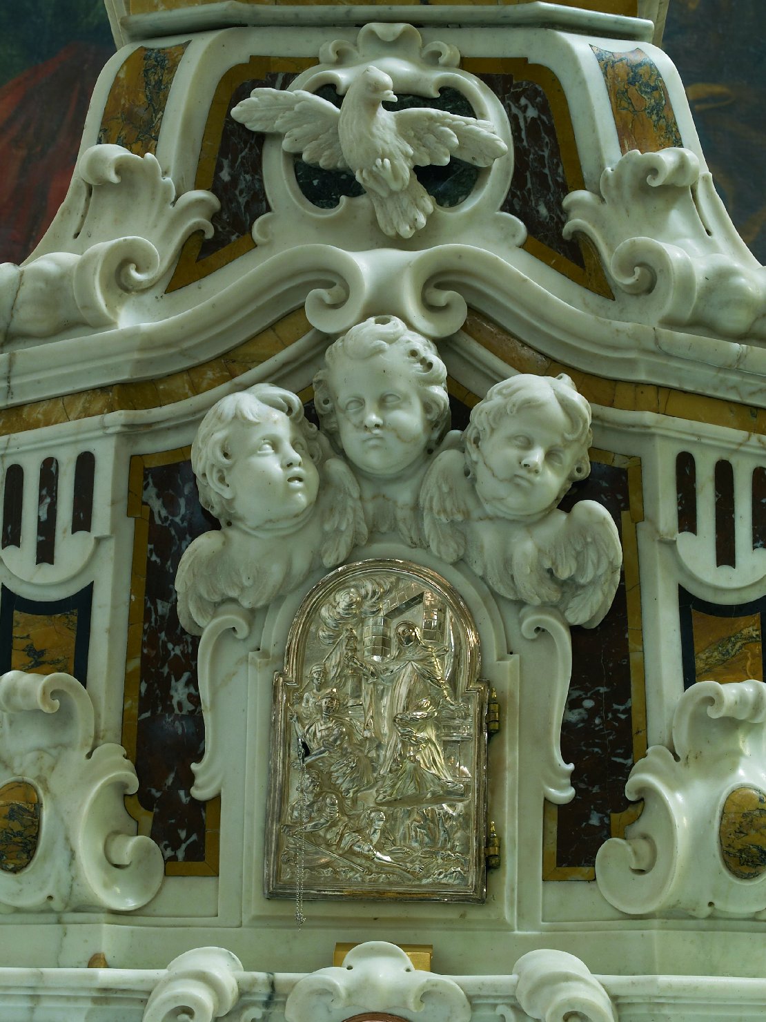 Santa Chiara (sportello di tabernacolo, elemento d'insieme) - bottega napoletana (terzo quarto sec. XVIII)