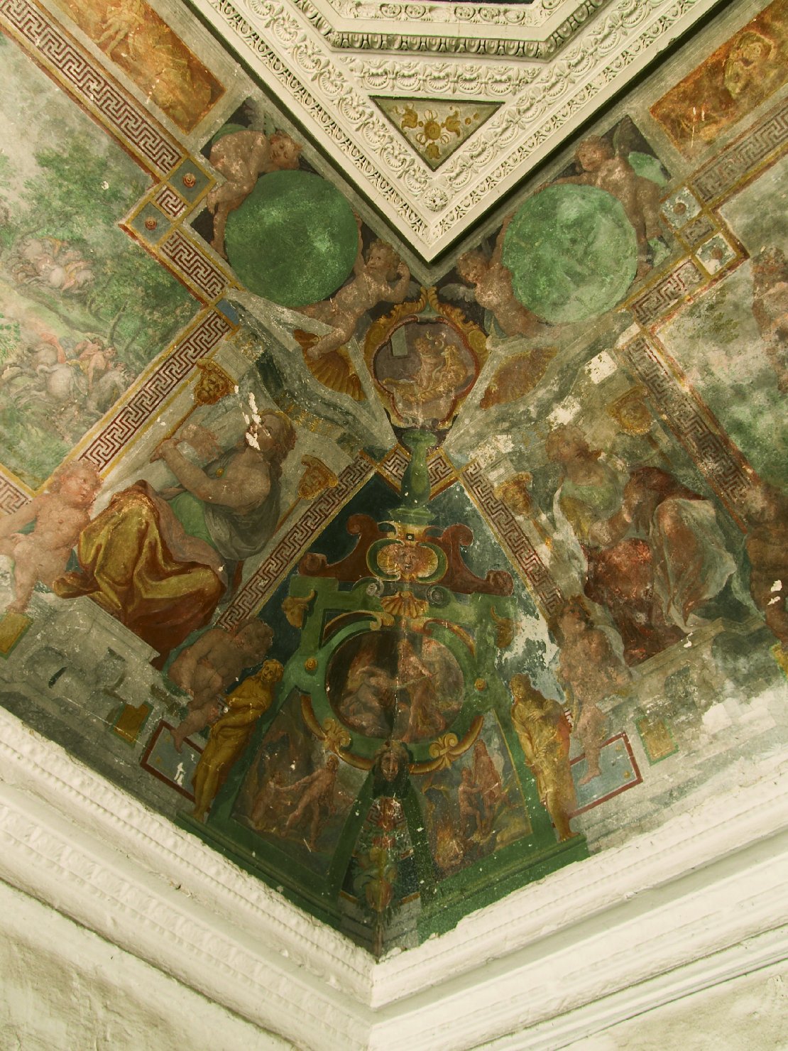 L'infanzia di Ercole (dipinto, elemento d'insieme) di Pussè Agostino (e aiuti) (primo quarto sec. XVII)