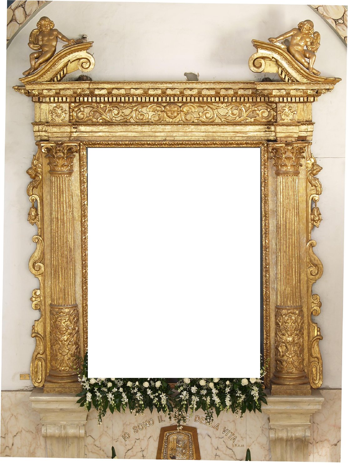 mostra architettonica d'altare - bottega napoletana (prima metà sec. XVII)