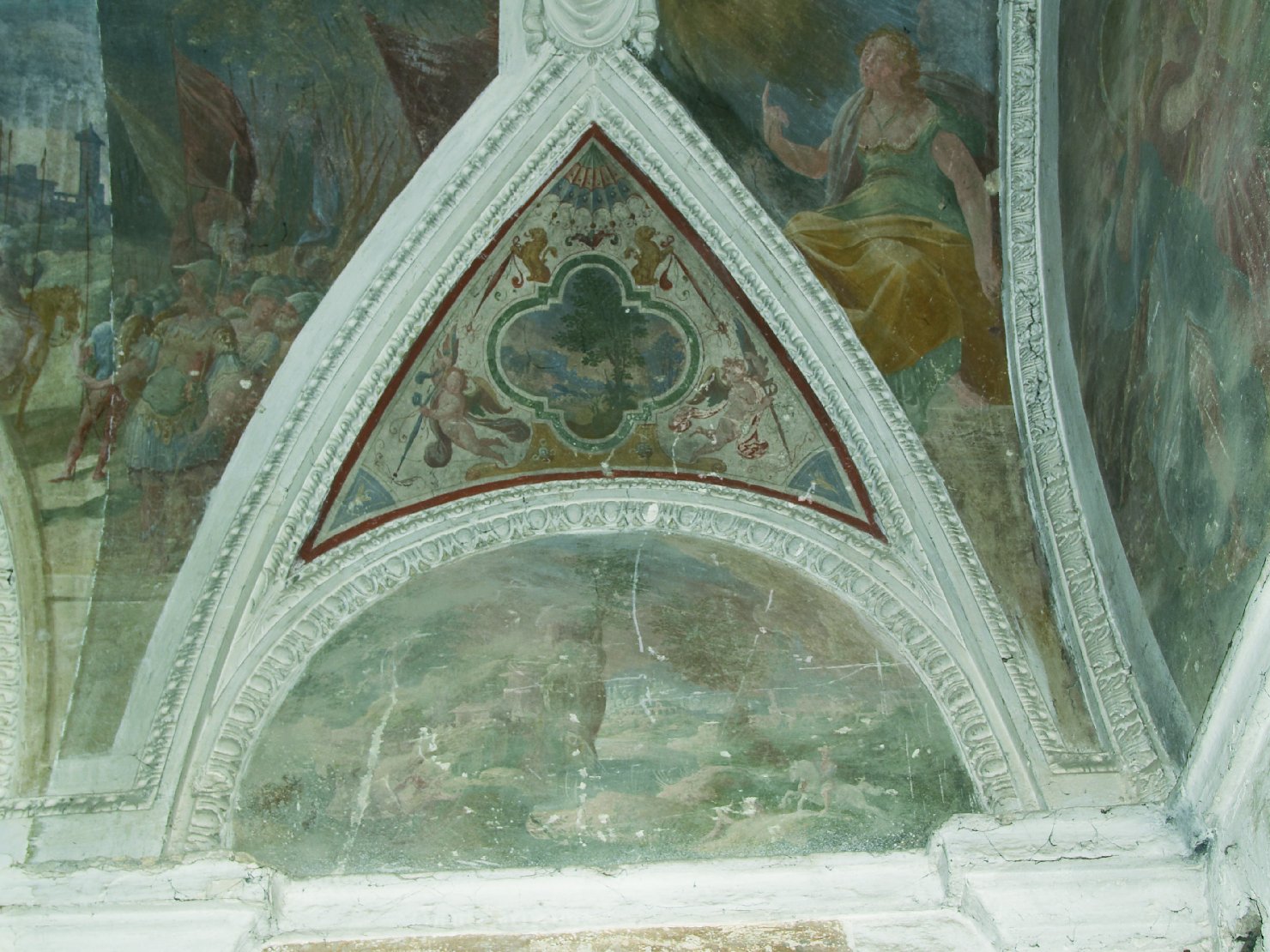 decorazione pittorica di Bellisario Corenzio (cerchia), Pussè Agostino (cerchia), Spallucci Camillo (cerchia) (primo quarto sec. XVII)