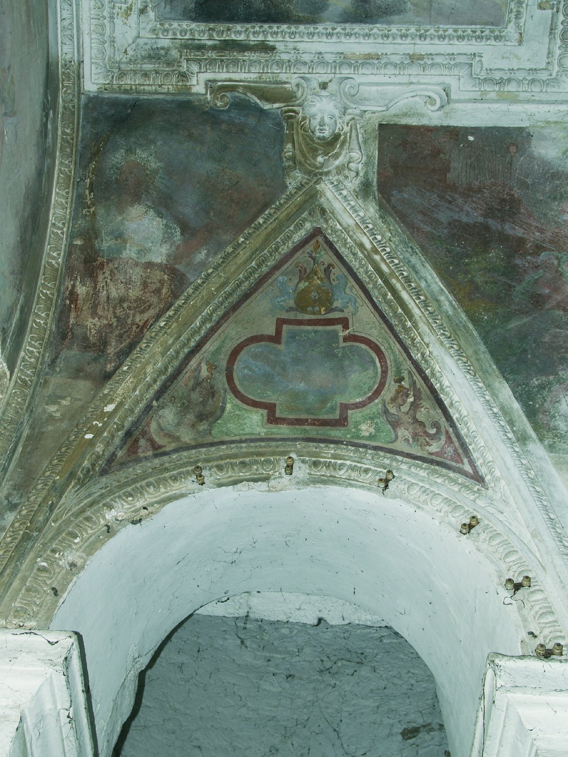 elementi decorativi (decorazione pittorica, opera isolata) di Bellisario Corenzio (cerchia), Pussè Agostino (cerchia), Spallucci Camillo (cerchia) (primo quarto sec. XVII)