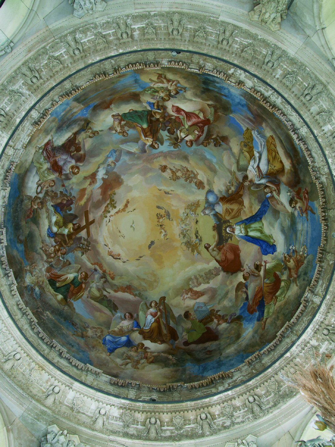 incoronazione di Maria Vergine (dipinto, complesso decorativo) di Maldarelli Gennaro (attribuito) (sec. XIX)