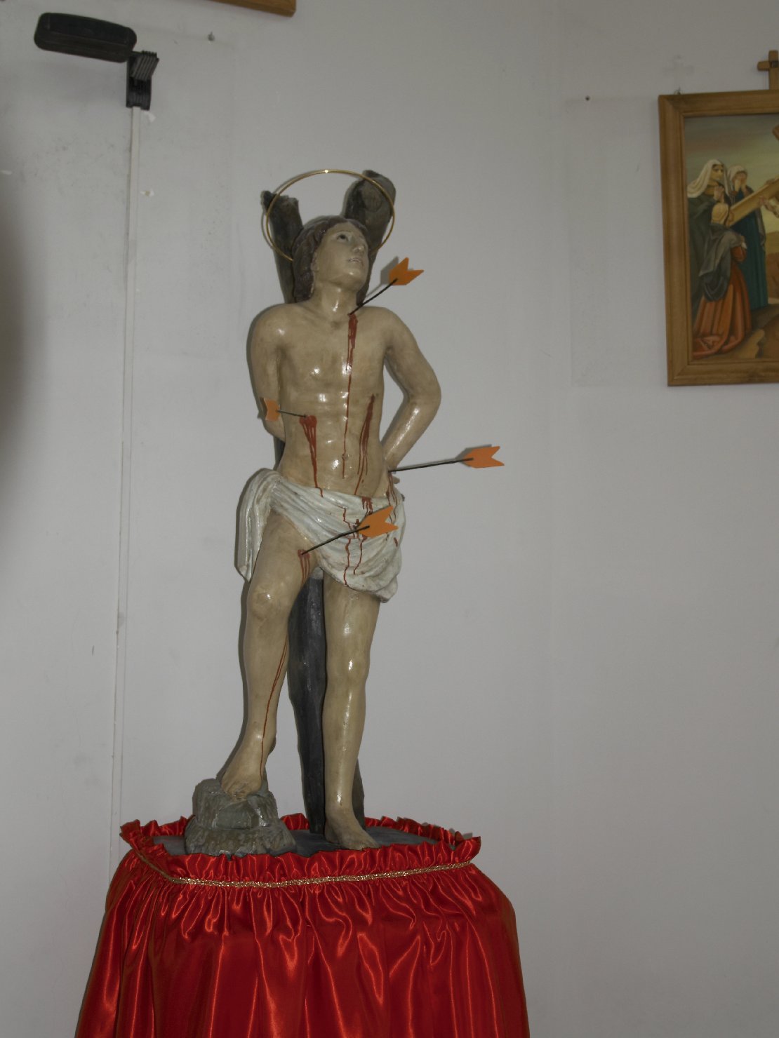 San Sebastiano (statua, opera isolata) di Giovanni da Nola (bottega) (seconda metà sec. XVI)