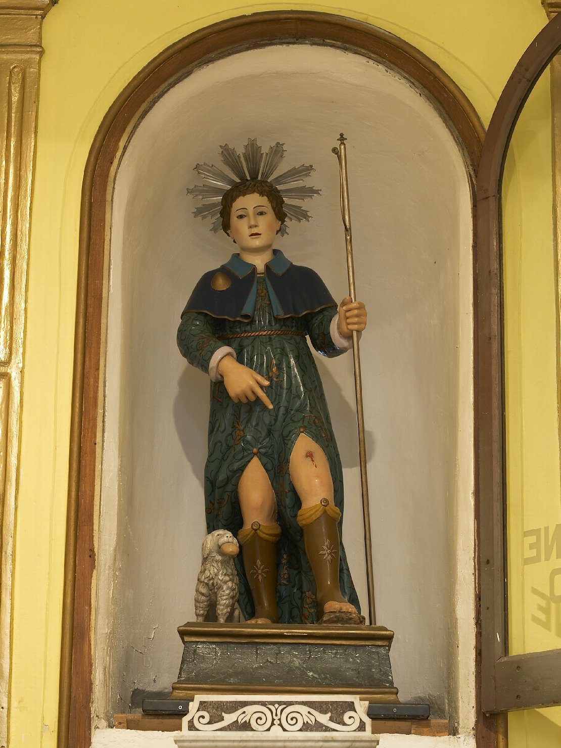 San Rocco, San Rocco (statua processionale, opera isolata) - bottega campana (prima metà sec. XIX)