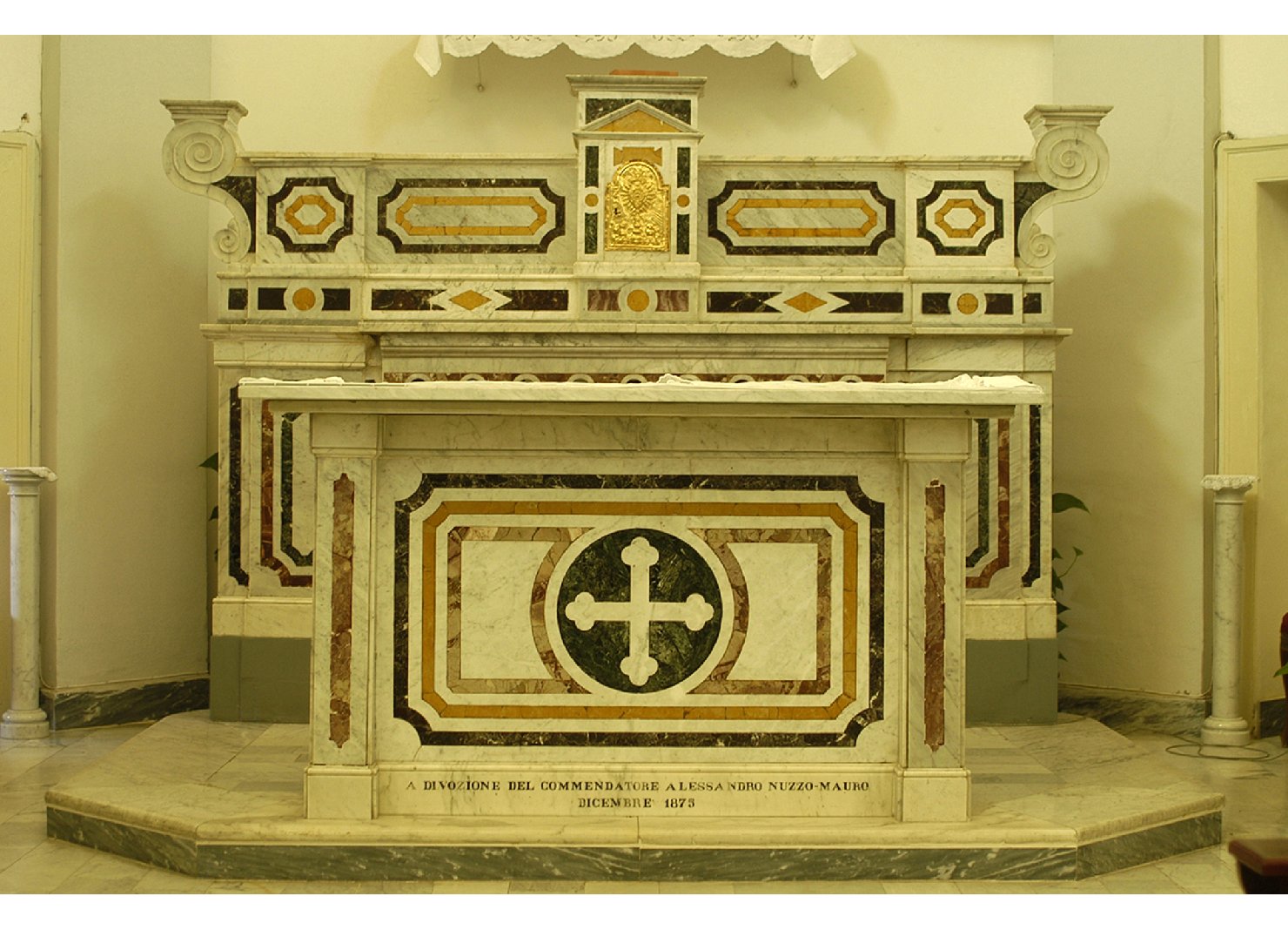 altare maggiore, opera isolata - bottega campana (sec. XIX)