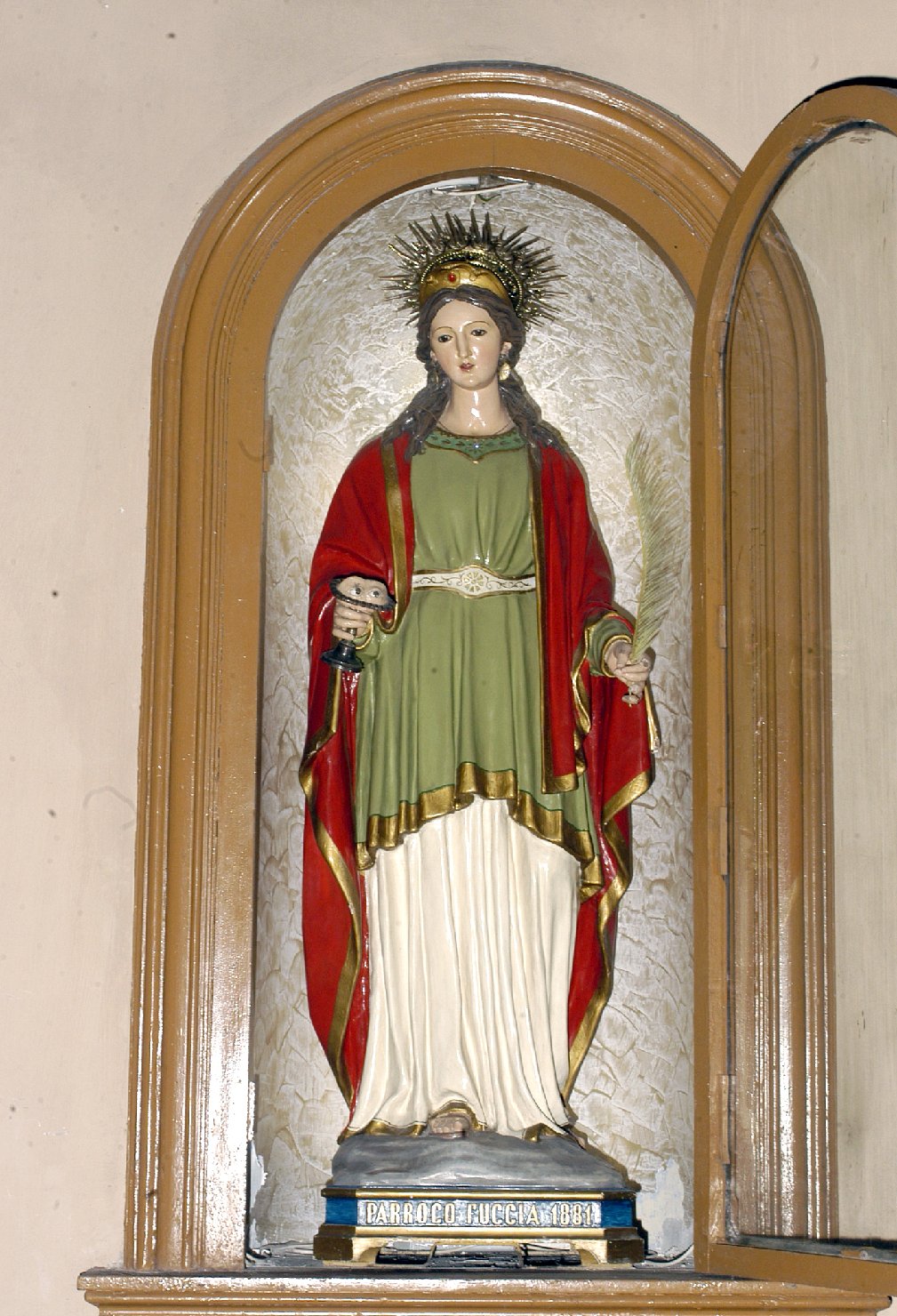 Santa Lucia (statua, opera isolata) - bottega napoletana (ultimo quarto sec. XIX)