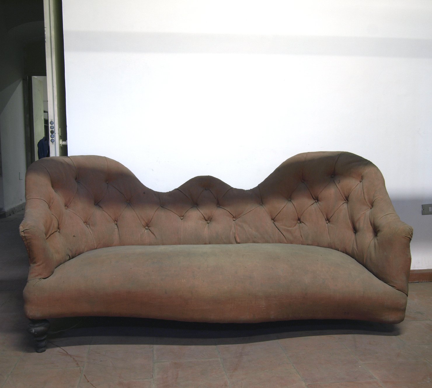 divano - a orecchioni - bottega campana (fine sec. XIX)