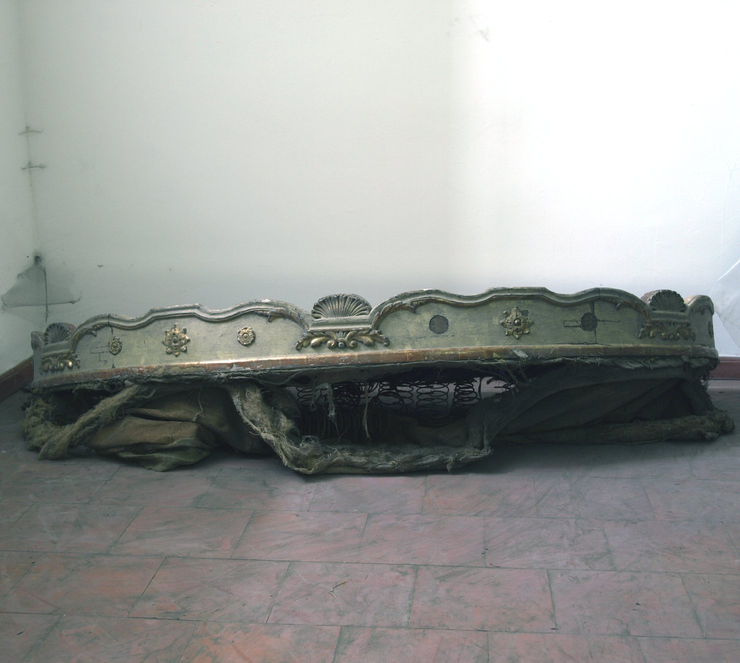 sofà, frammento - bottega campana (sec. XVIII)