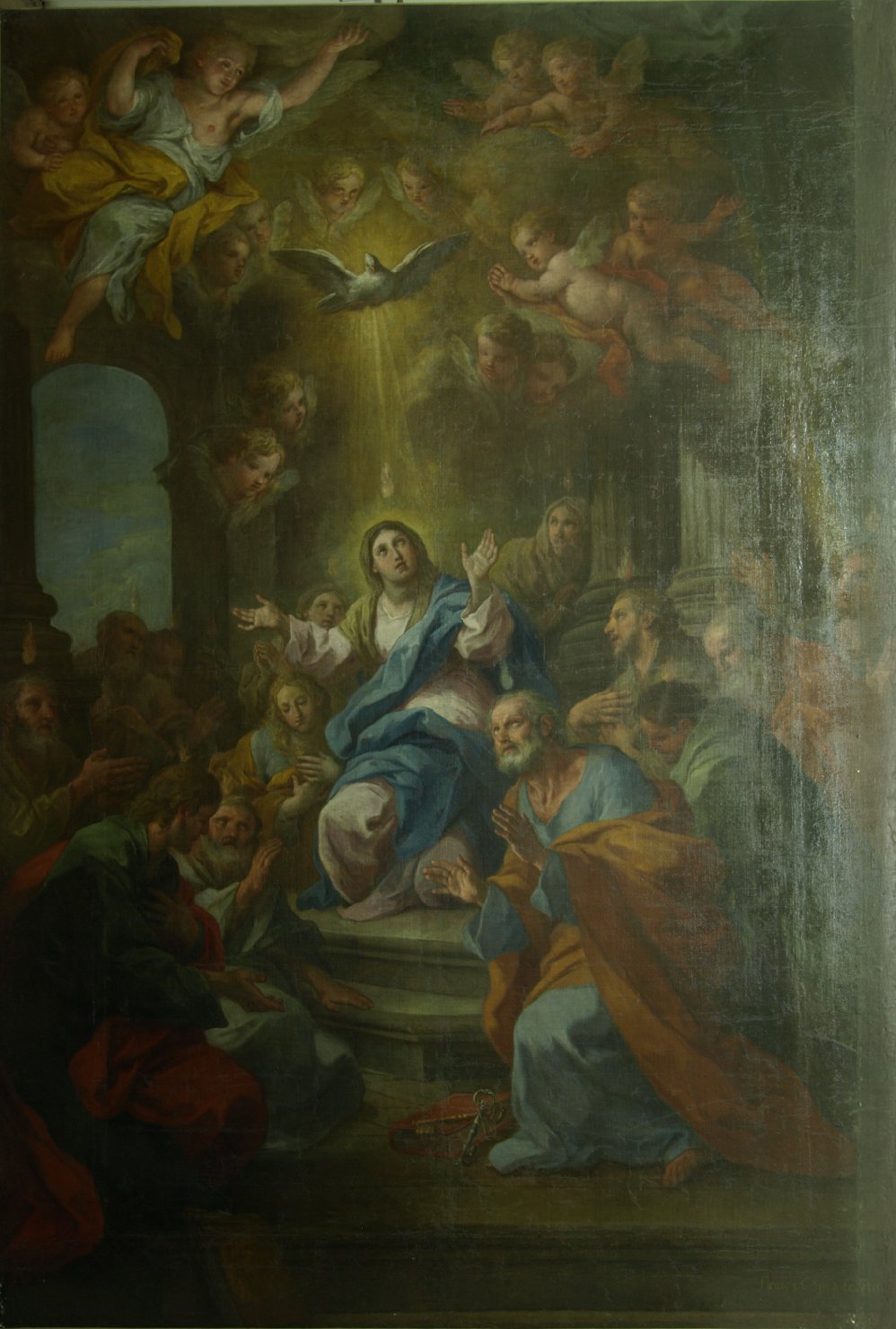 Pentecoste (dipinto, opera isolata) di Conca Sebastiano (sec. XVIII)