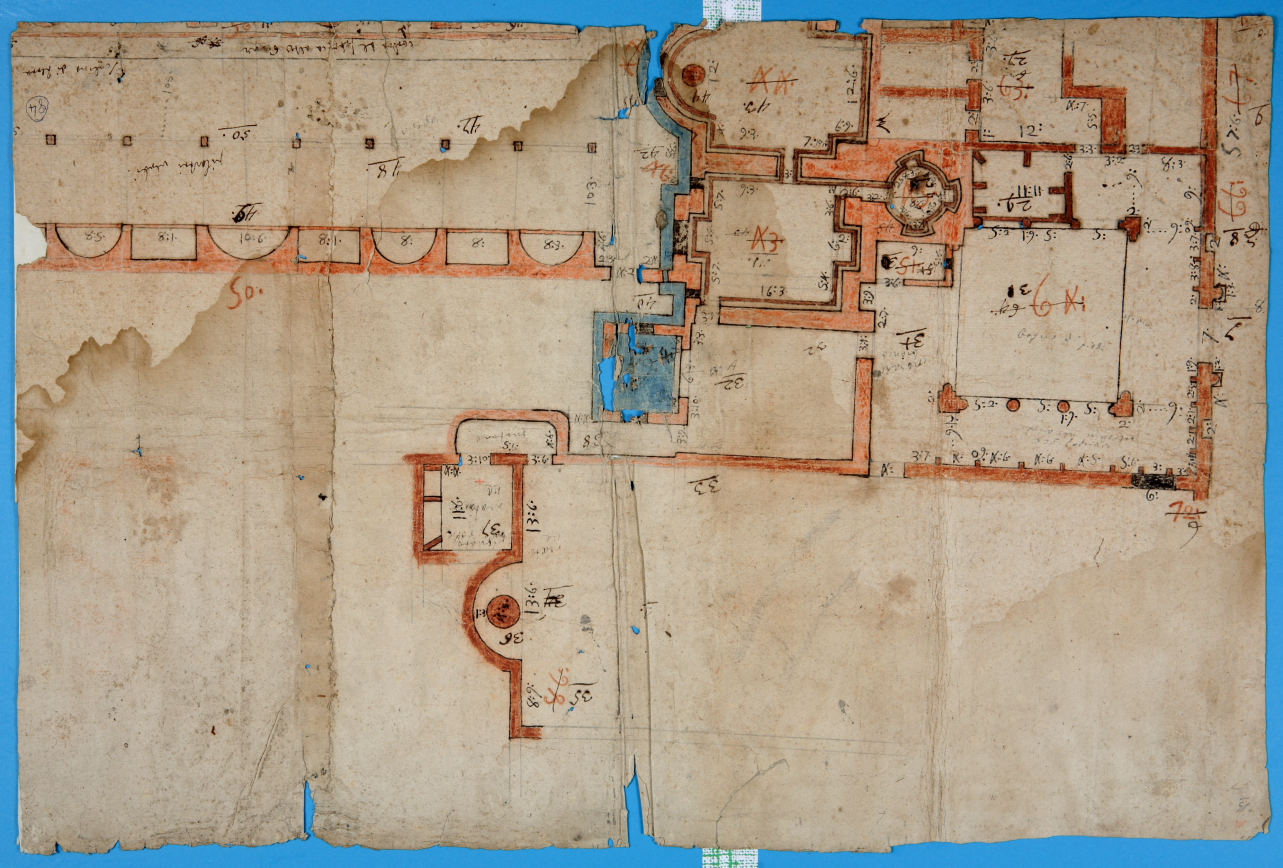 planimetria praedia Giulia Felice (disegno) - ambito napoletano (terzo quarto sec. XVIII)