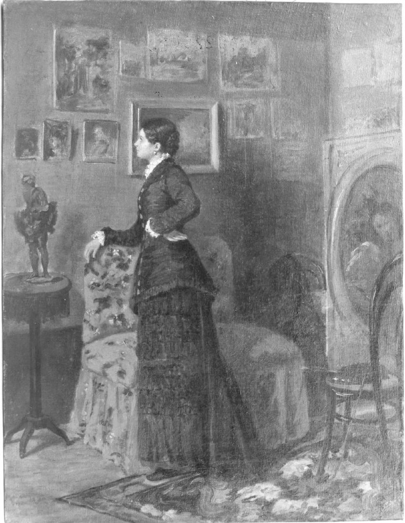 ritratto di donna (dipinto, opera isolata) di Lenzi Michele (attribuito) (seconda metà sec. XIX)