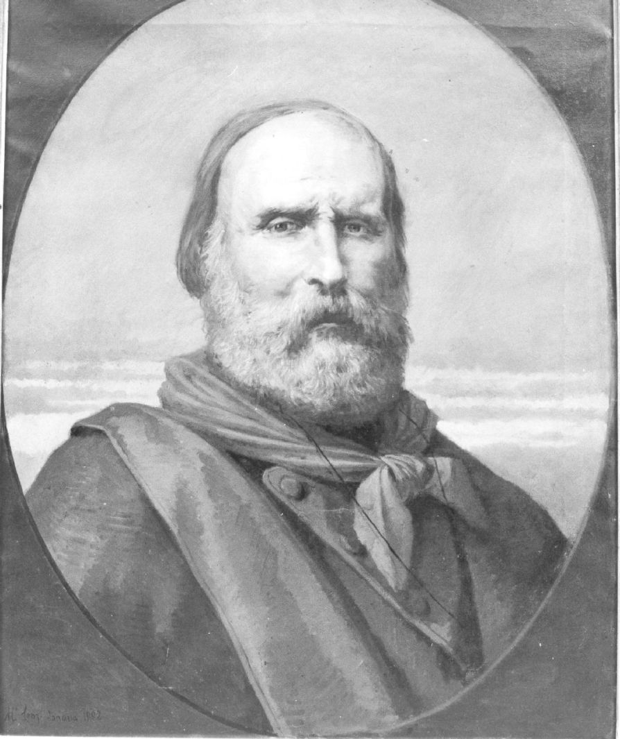 ritratto di Giuseppe Garibaldi (dipinto, opera isolata) di Lenzi Michele (attribuito) (sec. XIX)