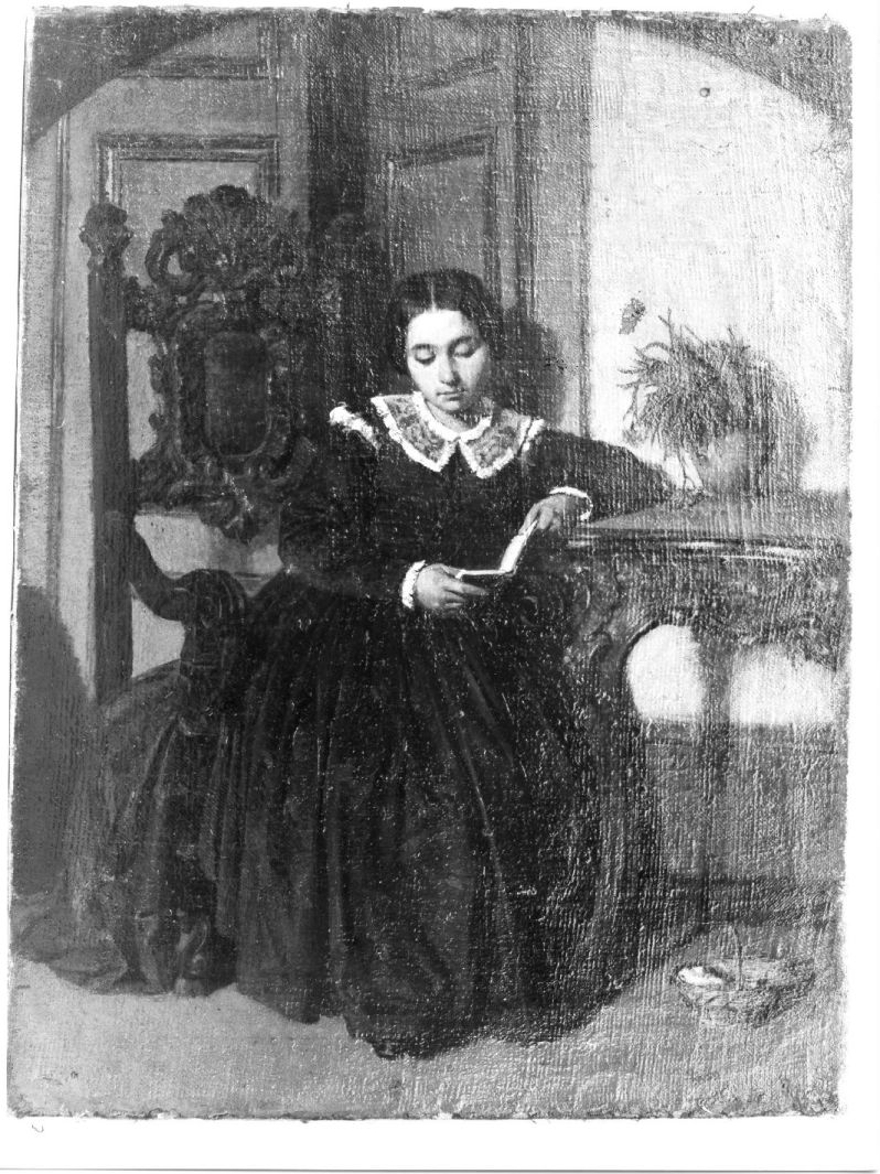ritratto di donna (dipinto) di Lenzi Michele (attribuito) (seconda metà sec. XIX)