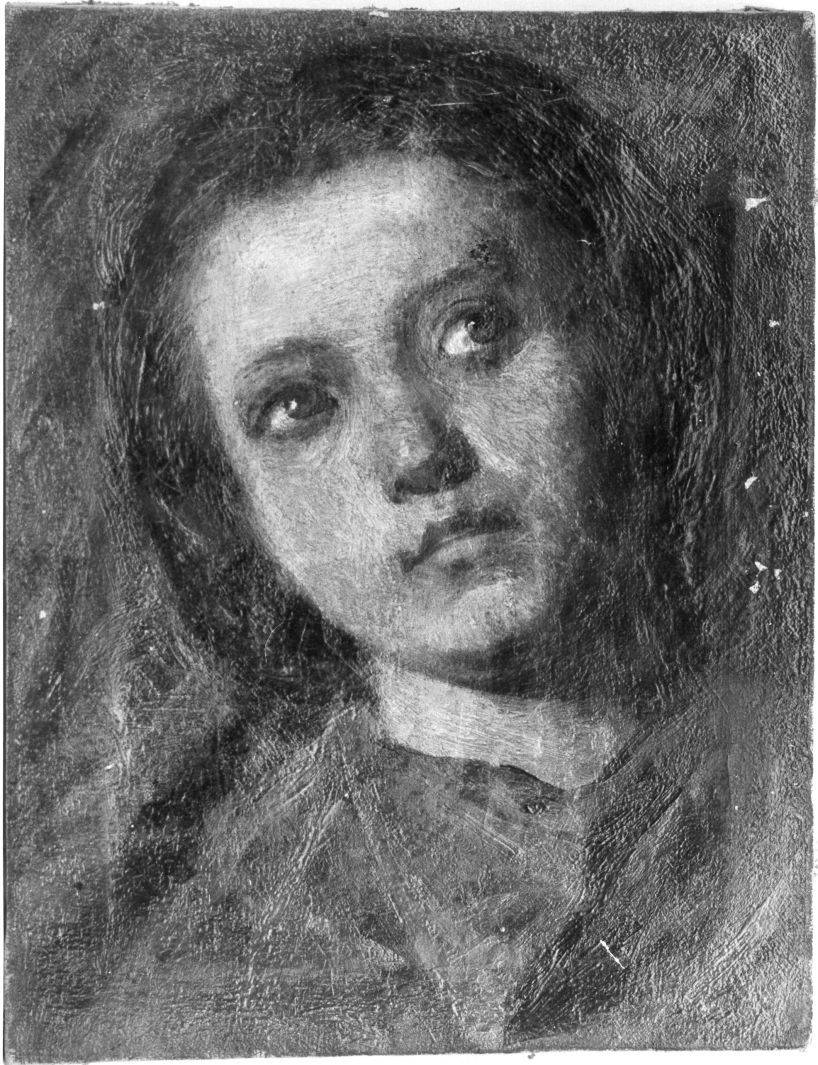 testa di fanciulla (dipinto, opera isolata) di Martelli Achille (attribuito) (seconda metà sec. XIX)