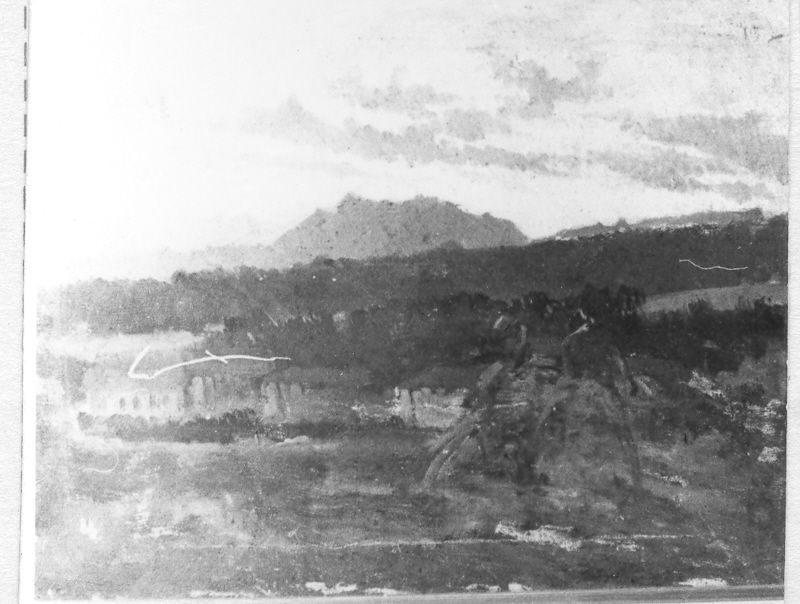 paesaggio montano (dipinto, opera isolata) di Lenzi Michele (attribuito) (seconda metà sec. XIX)