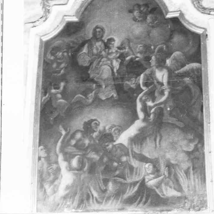 Madonna che intercede per le anime del purgatorio (dipinto) di De Mura Francesco (scuola) (seconda metà sec. XVIII)