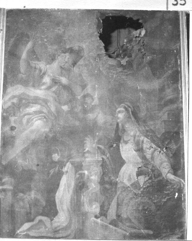 Annunciazione (dipinto) di D'Aste Andrea (attribuito) (sec. XVIII)