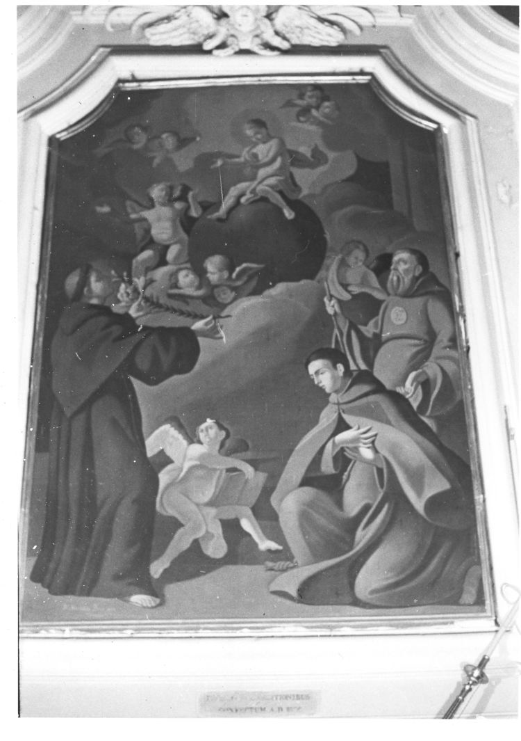 Gesù Bambino con angeli (dipinto) di Cestaro Jacopo (attribuito) (secc. XVIII/ XIX)