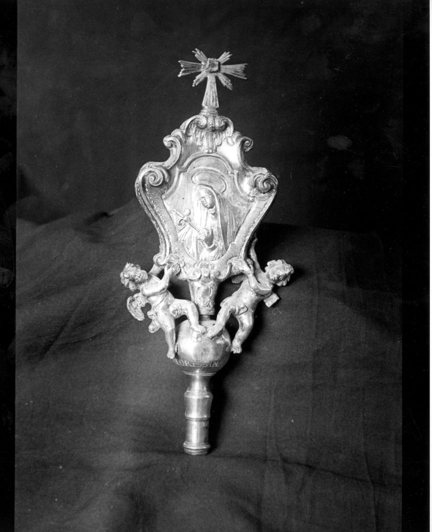 asta di insegna processionale, serie - bottega campana (sec. XVIII)