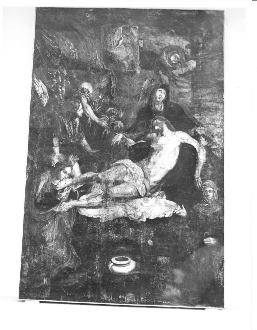 compianto sul sepolcro di Cristo (dipinto) - ambito campano (seconda metà sec. XVIII)