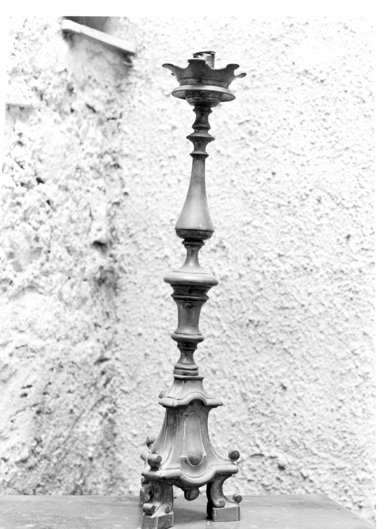 candeliere, serie - bottega napoletana (fine/inizio secc. XVIII/ XIX)