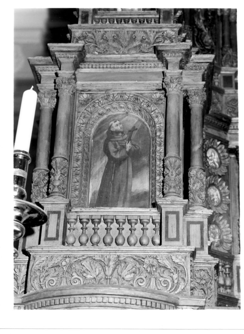 San Francesco d'Assisi in preghiera (formella) di Giuseppe da Soleto (cerchia) (prima metà sec. XVII)
