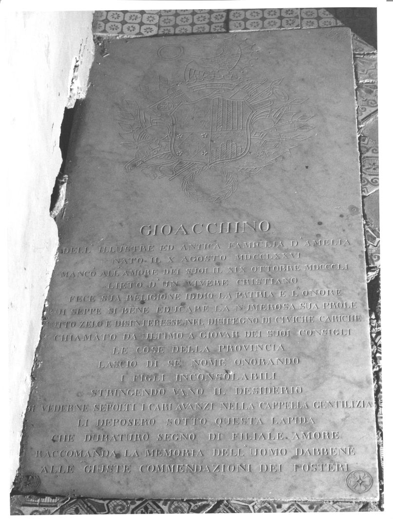 lastra tombale, opera isolata - bottega campana (sec. XIX)