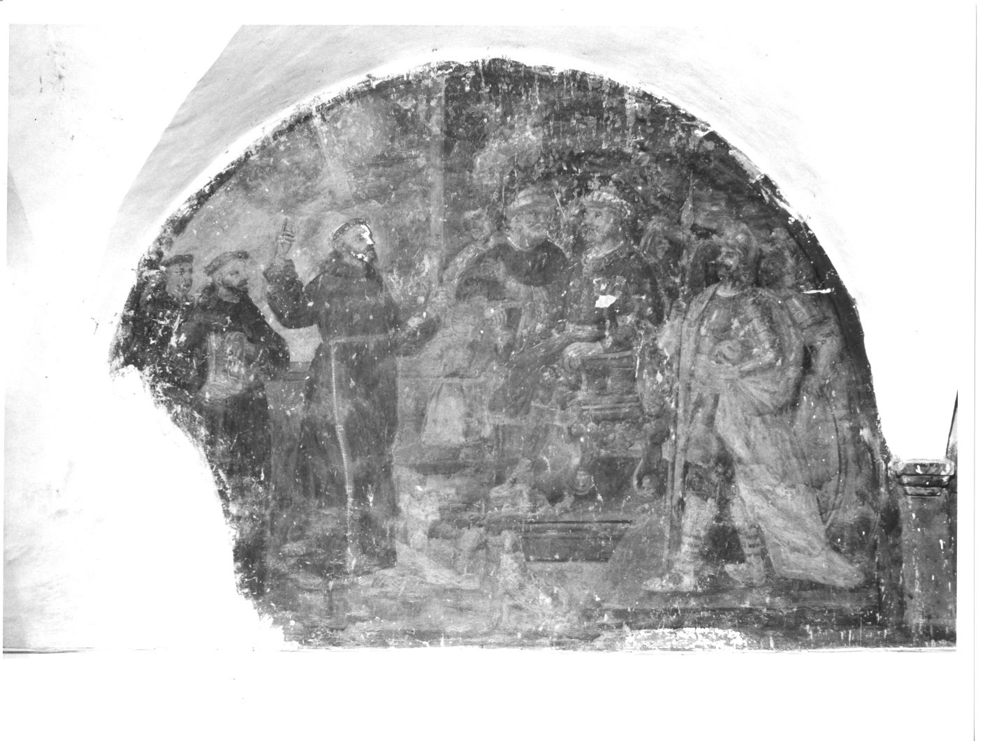 San Francesco d'Assisi predica davanti al sultano (dipinto, ciclo) - ambito napoletano (secc. XVII/ XIX)