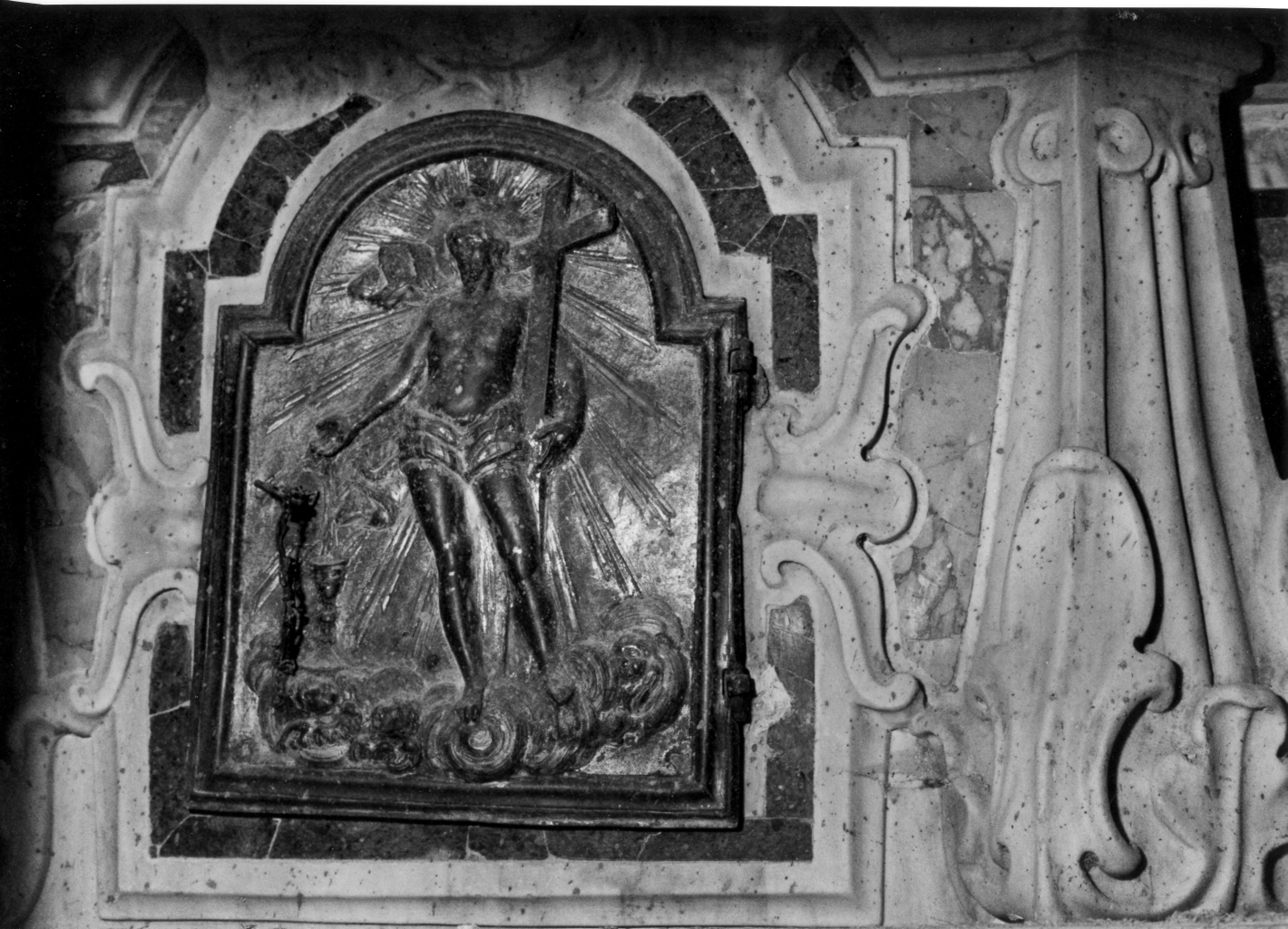 Cristo redentore (sportello di tabernacolo, opera isolata) - bottega napoletana (sec. XVIII)