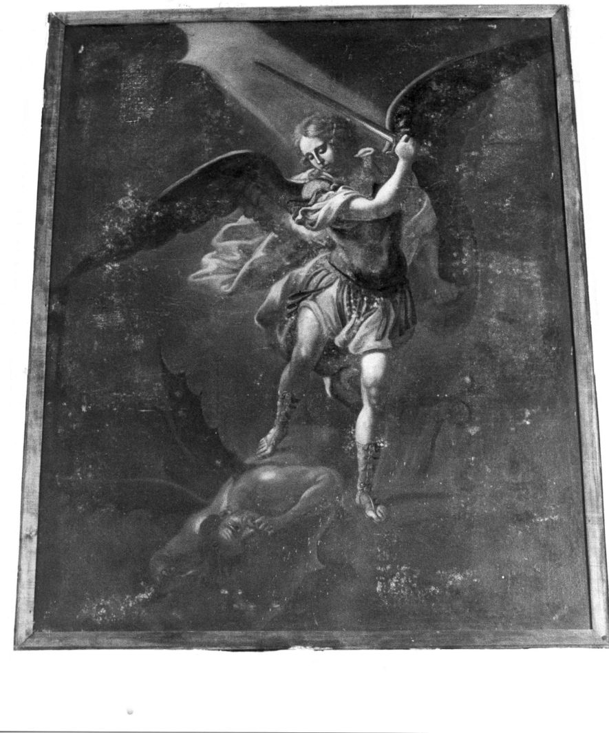 San Michele Arcangelo combatte Satana (pala d'altare) - ambito Italia meridionale (sec. XVIII)