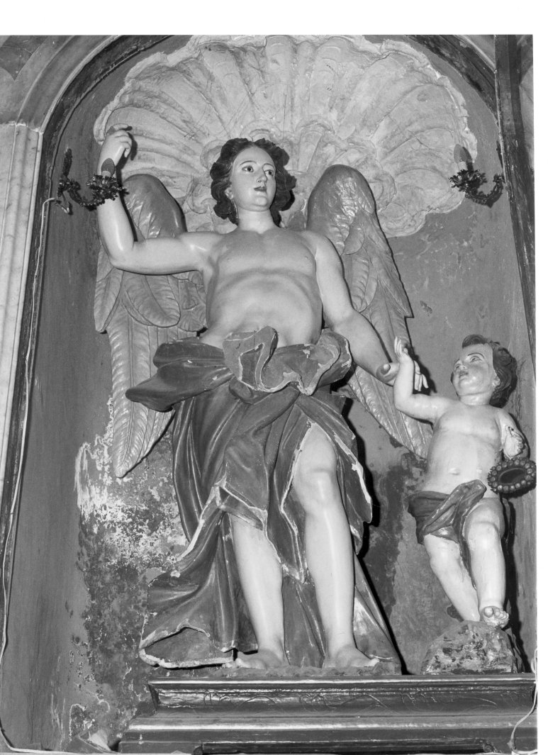 angelo custode (gruppo scultoreo) - bottega Italia meridionale (sec. XVIII)