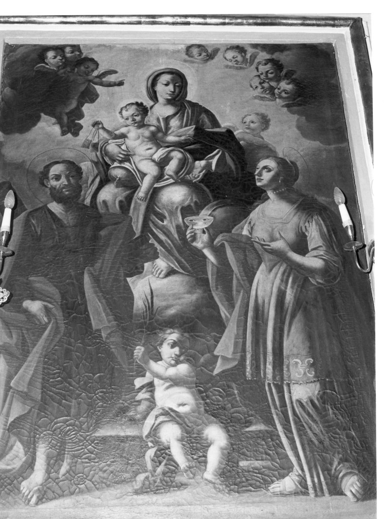 Madonna con Bambino e Santi (dipinto) di Brunensis F (sec. XVIII)