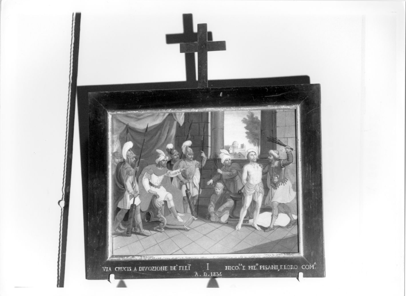 stazione I: Gesù condannato a morte (dipinto, ciclo) - ambito napoletano (prima metà sec. XVII)