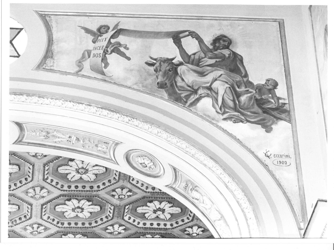 San Luca (dipinto, elemento d'insieme) di Geccarini V (sec. XX)