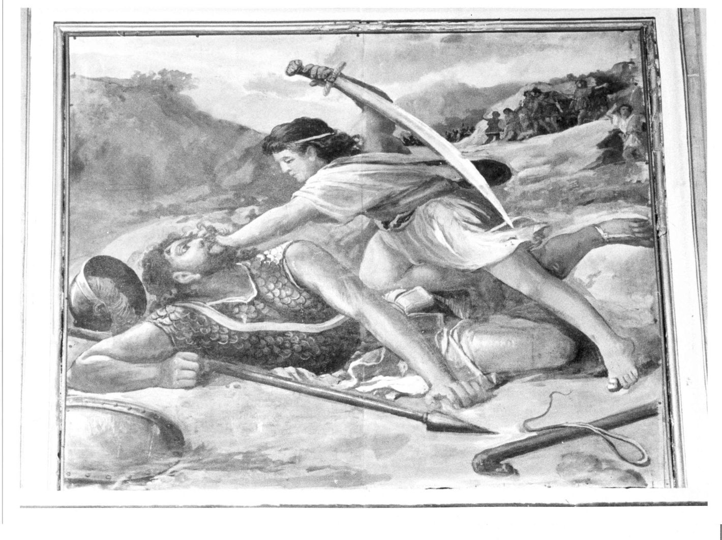 David e Golia (dipinto) di Iodice Raffaele (attribuito) (prima metà sec. XX)